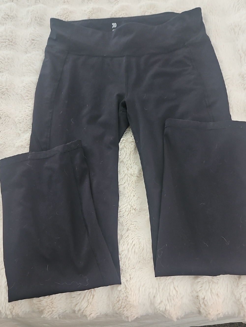 all in motion Black Athletic Leggings with White Logo